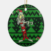 zombie xmas santa keramik ornament (Links)