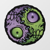 Zombie Yin-Yang Fensteraufkleber (Blatt)