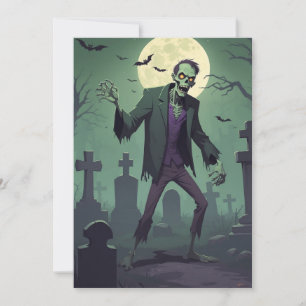Zombie Zest – Halloween-Grußkarte Feiertagskarte