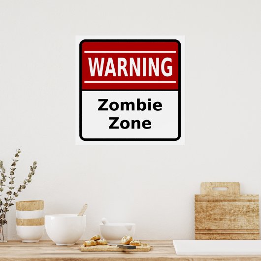 Zombie Zone Poster (Küche)