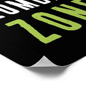 Zombie Zone Warnzeichen | Halloween-Party Vorsicht Poster (Ecke)