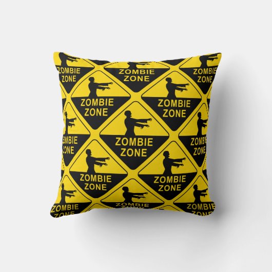 Zombie-Zone, Warnzeichen Kissen (Rückseite)