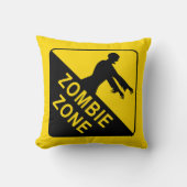 Zombie-Zone, Warnzeichen Kissen (Vorderseite)