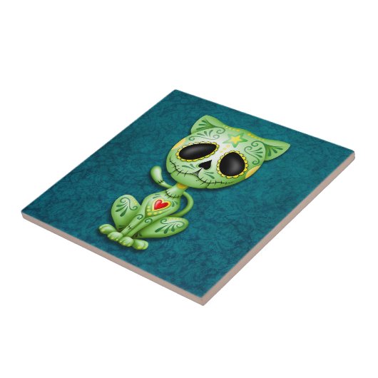 Zombie-Zuckerkätzchen, -GRÜN und -BLAU Fliese (Seite)