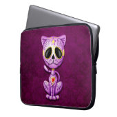Zombie-Zuckerkätzchen, lila Laptopschutzhülle (Vorderseite Links)