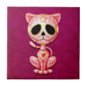 Zombie-Zuckerkätzchen, rosa Fliese (Vorderseite)