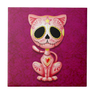 Zombie-Zuckerkätzchen, rosa Fliese