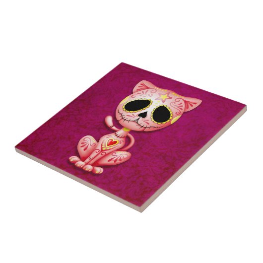 Zombie-Zuckerkätzchen, rosa Fliese (Seite)