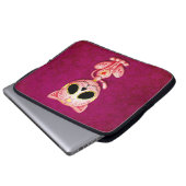 Zombie-Zuckerkätzchen, rosa Laptopschutzhülle (Vorne Knopf)