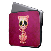 Zombie-Zuckerkätzchen, rosa Laptopschutzhülle (Vorderseite Links)