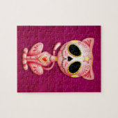 Zombie-Zuckerkätzchen, rosa Puzzle (Horizontal)