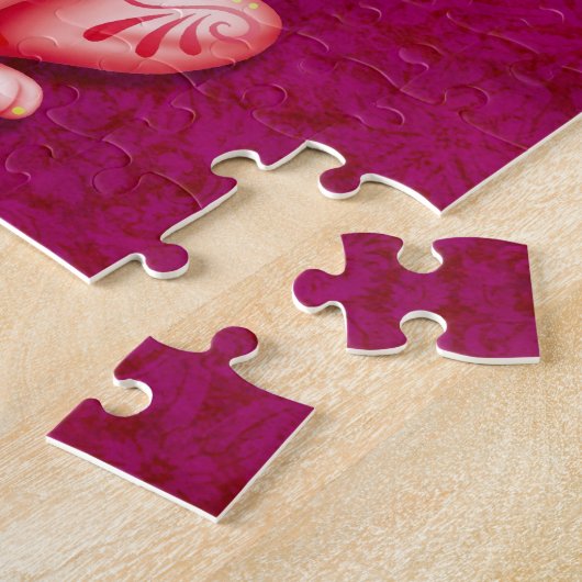 Zombie-Zuckerkätzchen, rosa Puzzle (Seite)