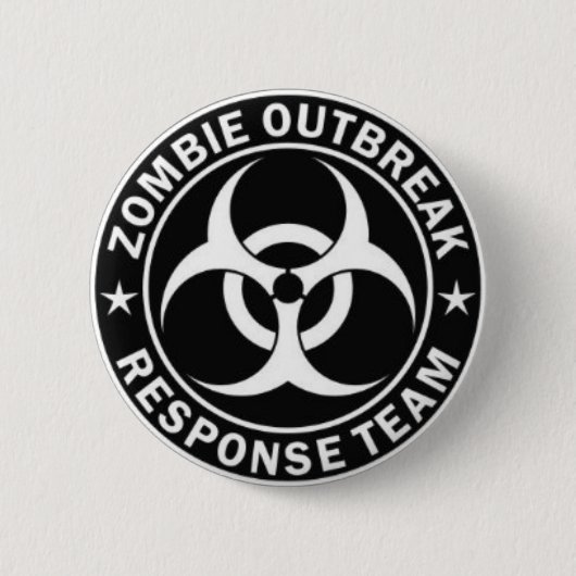 Zombieausbruch-Team-Button Button (Vorderseite)