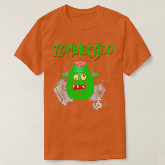 Zombiecado Zombie Avocado Halloween Funny T-Shirt (Design vorne)