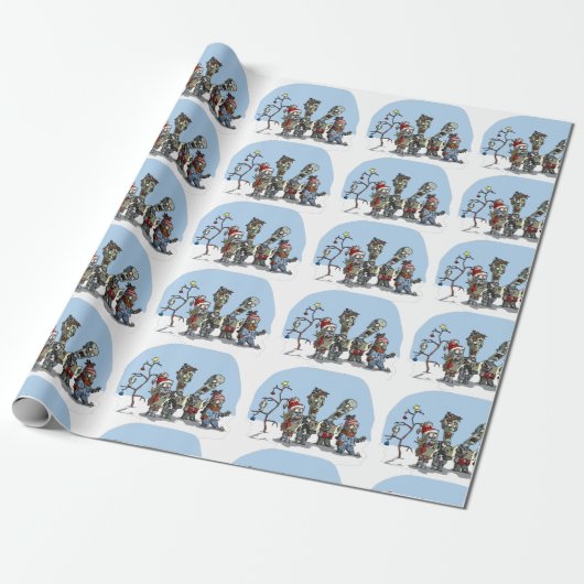 Zombiecarolers-Packpapier Geschenkpapier (Ungerollt)