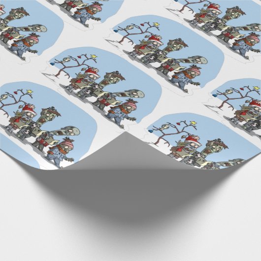 Zombiecarolers-Packpapier Geschenkpapier (Ecke)