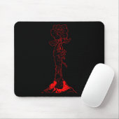 Zombiecore Ästhetik Zombie Hand Rote Rose Skelett Mousepad (Mit Mouse)