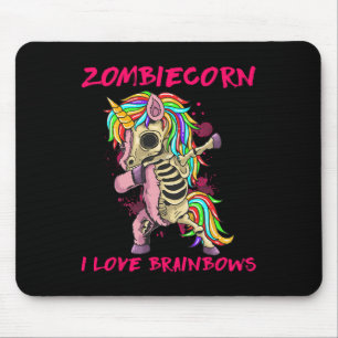 Zombiecorn I Liebe Brainbows Zombie Halloween Unic Mousepad