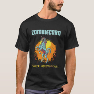 Zombiecorn I Liebe Brainbows Zombie Unicorn Hallow T-Shirt