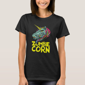 Zombiecorn Zombie Einhorn Halloween Tier Skelett T-Shirt