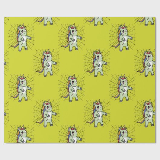 Zombiecorn Zombie Unicorn Halloween-Geschenk Geschenkpapier (Flach)