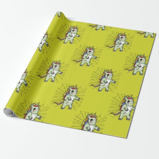 Zombiecorn Zombie Unicorn Halloween-Geschenk Geschenkpapier (Ungerollt)