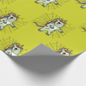 Zombiecorn Zombie Unicorn Halloween-Geschenk Geschenkpapier (Ecke)