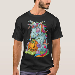 Zombiecorn Zombie Unicorn Halloween Kostüm Pumpki T-Shirt