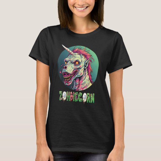 Zombiecorn Zombie Unicorn I Liebe Brainbows Punk H T-Shirt (Vorderseite)