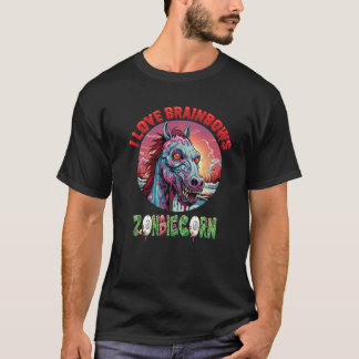 Zombiecorn Zombie Unicorn I Liebe Brainbows Punk H T-Shirt