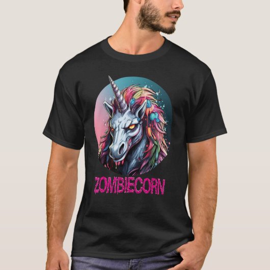Zombiecorn Zombie Unicorn I Liebe Brainbows Punk H T-Shirt (Vorderseite)