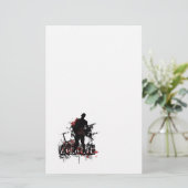 Zombieentwurf in Schwarzem und im Rot Briefpapier (Stehend Vorderseite)