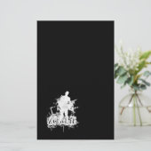 Zombieentwurf in Schwarzweiss Briefpapier (Stehend Vorderseite)