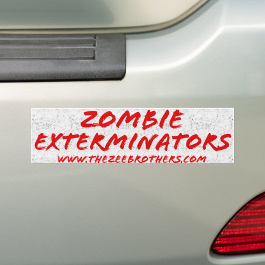 Zombieexterminators-Autoaufkleber-Weiß Autoaufkleber (Auf Auto)