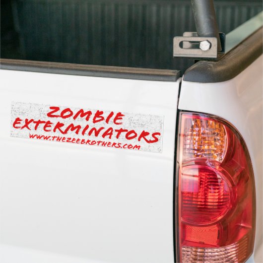 Zombieexterminators-Autoaufkleber-Weiß Autoaufkleber (Auf Lkw)