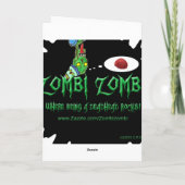 Zombiegeburtstagskarte (freier Raum) Karte (Rückseite)
