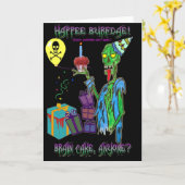 Zombiegeburtstagskarte (freier Raum) Karte (Gelbe Blume)