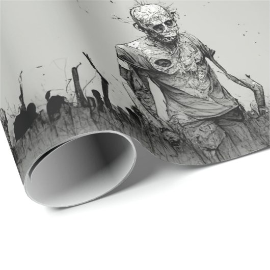 Zombiegepapier Geschenkpapier (Rolleneckpunkt)