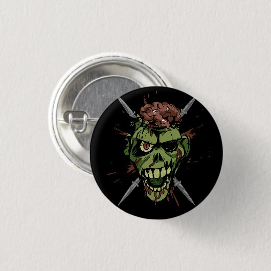 Zombiegraphik der mitchs button (Vorne & Hinten)