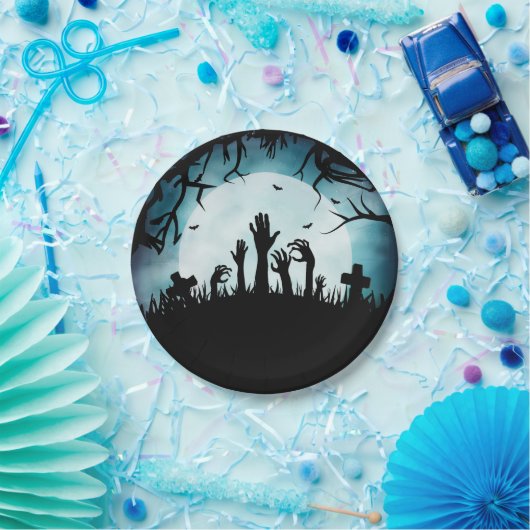 Zombiegraveyard-HalloweenpapierTeller Pappteller (Party)