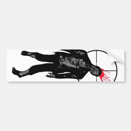 Zombiehauptschuss-Autoaufkleber Autoaufkleber (Vorne)