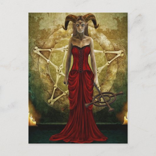 Zombiehexe-Dämonpostkarte Postkarte (Vorderseite)
