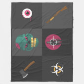 Zombiejäger Fleecedecke (Vorderseite)