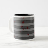 Zombiekatzenblut-Spritzer-Tasse Zweifarbige Tasse (Vorderseite Links)