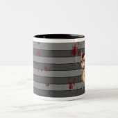 Zombiekatzenblut-Spritzer-Tasse Zweifarbige Tasse (Mittel)