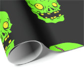 Zombiekopf Geschenkpapier (Rolleneckpunkt)