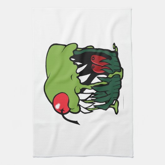 Zombiekuchen-Geschirrtuch Handtuch (Vertikal)