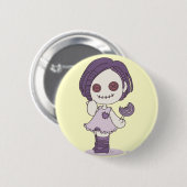 Zombiemädchen-Button Button (Vorne & Hinten)