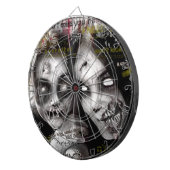 Zombiemädchen Dartscheibe (Vorderseite rechts)