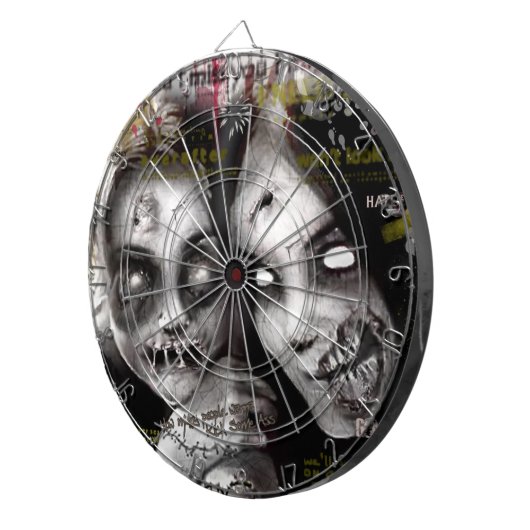 Zombiemädchen Dartscheibe (Vorderseite rechts)